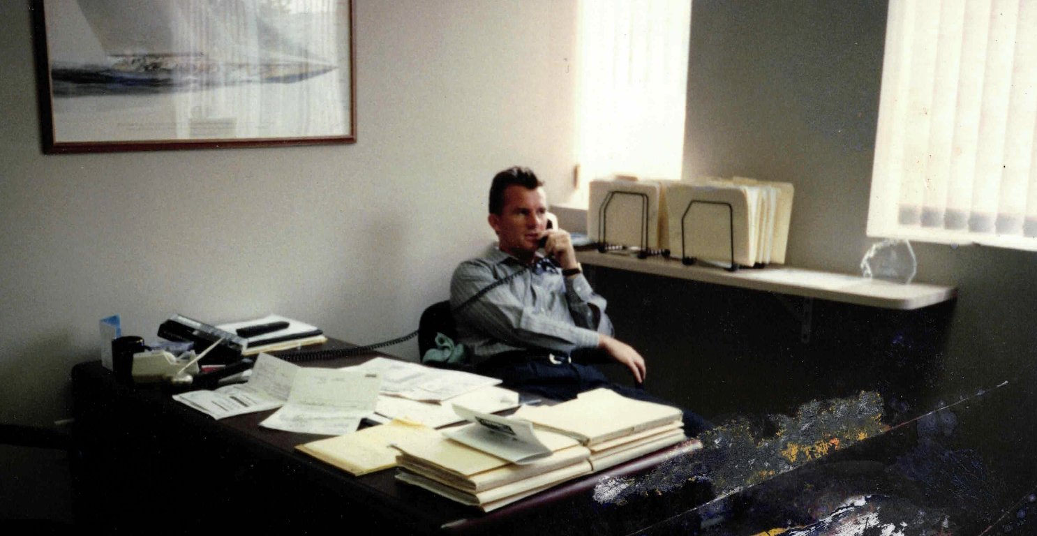 William Dudes at his office in the 1990s